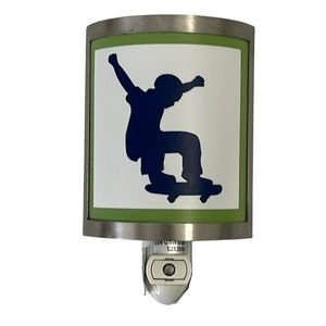 Pottery Barn Kids vintage 1990s skateboarder plug in night light.‎